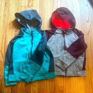 2 Russell hoodies zip up
